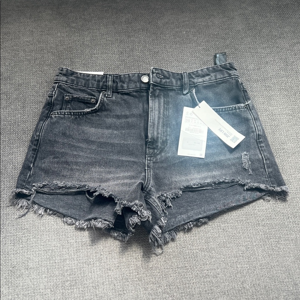 Zara Charcoal Jean Shorts